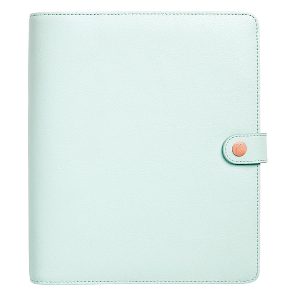 Kikki.k large mint leather personal planner