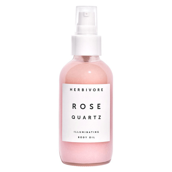 Herivore rose quartz illuminating body oil