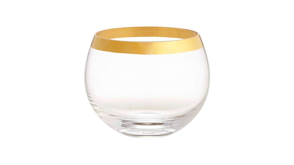 Pryce Rocks Glass - Crate + Barrel Pryce Gold Rocks Glass | Story + Rain