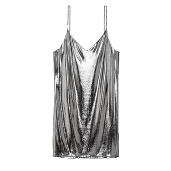 H M Shimmering Metallic Dress Story Rain