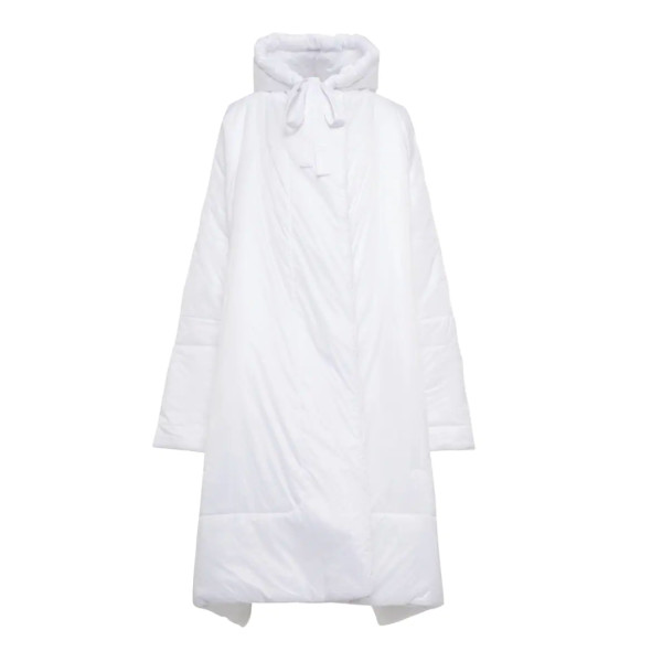 White sleeping bag coat