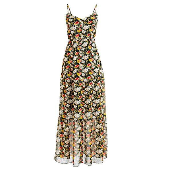 J. Crew Mercantile Tiered Maxi Dress in Sweet Pea Floral