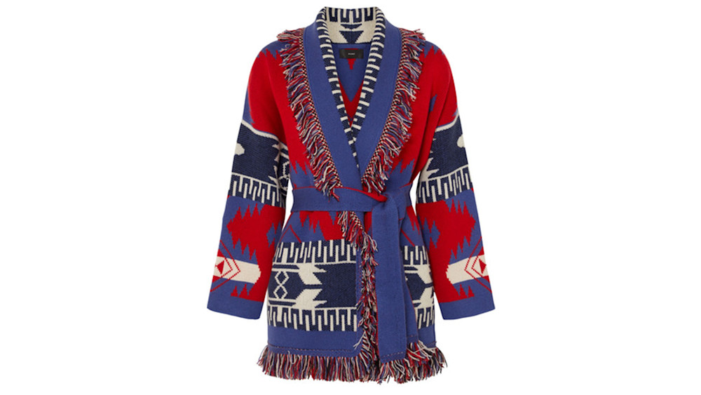 Alanui - Fringed Jacquard-Knit Cashmere Cardigan | Story + Rain Alanui - Fringed Jacquard-Knit Cashmere Cardigan | Story + Rain
