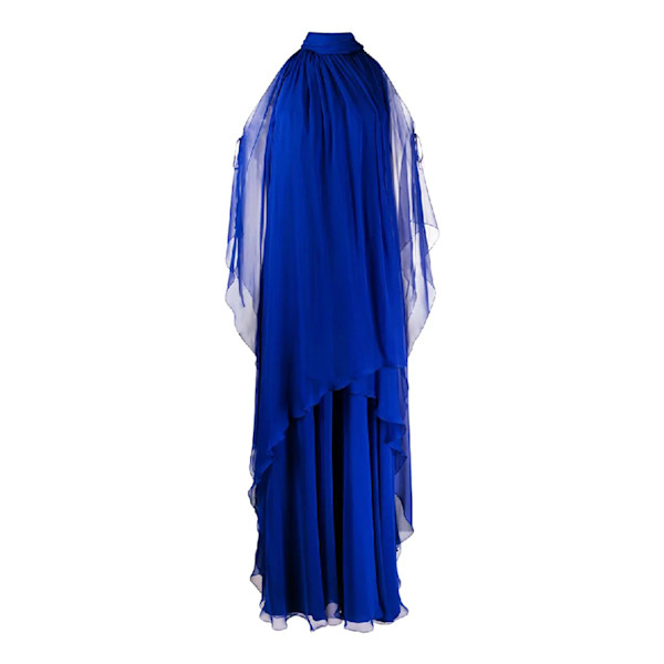 Alberta Ferretti - Draped Silk Chiffon Long Dress | Story + Rain Alberta Ferretti - Draped Silk Chiffon Long Dress | Story + Rain
