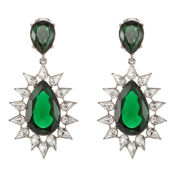 Kenneth jay lane faceted earrings with crystals