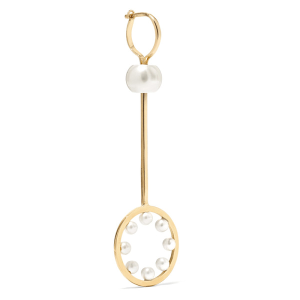 Delfina delettrez 18k gold pearl earring