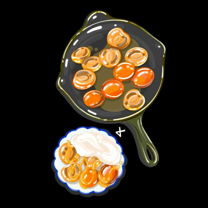 Grilled Peaches With Orange Blossom Mascarpone + Brown Buttery Honey