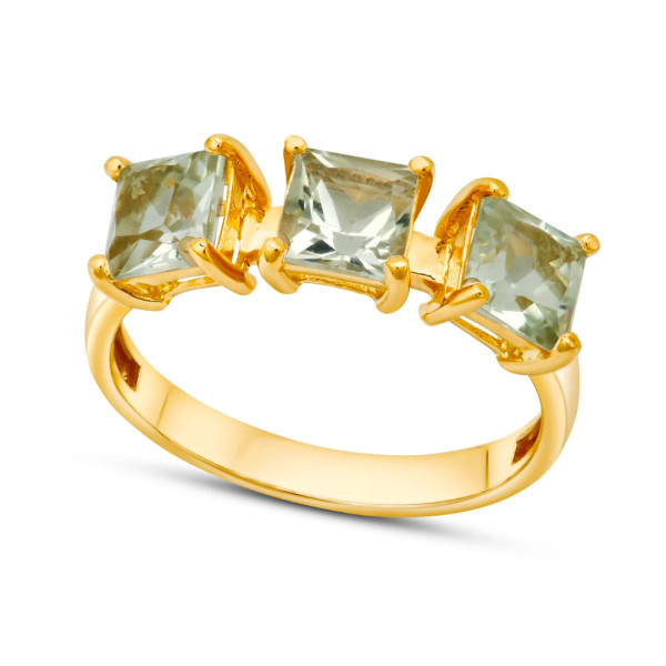 14k yellow gold gemstone ring