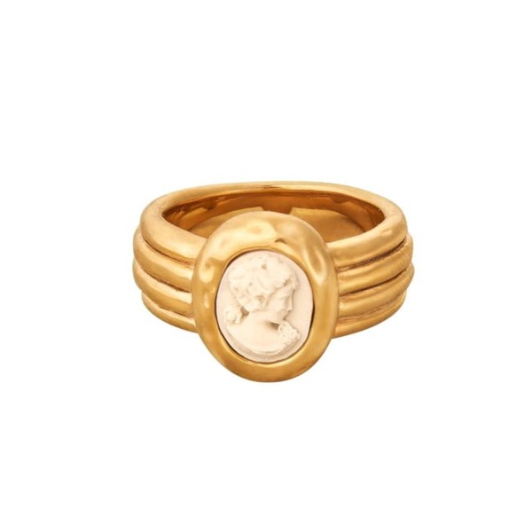 Ring 2 gold cameo smaller straighton 1949