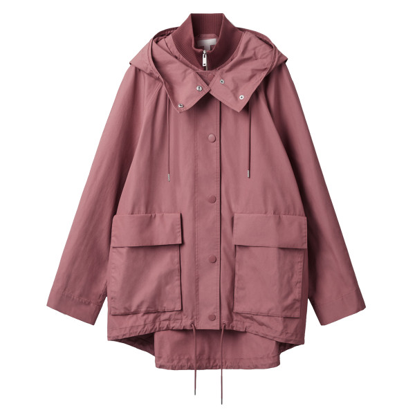 Cos layered cotton parka with hood