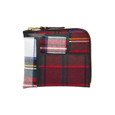 Comme des garc  ons   taped plaid wool wallet