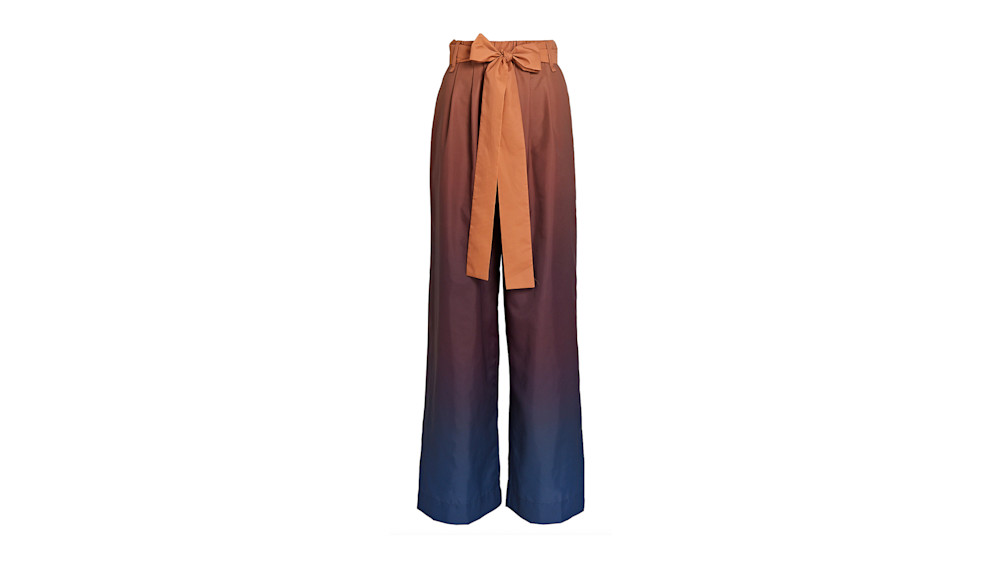 【SATIIIZ】Artedy suede string pants Staud - Winnie Ombré Belted Wide-Leg Pants | Story + Rain