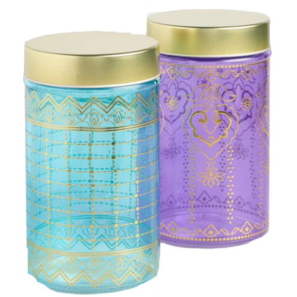 World market large glass jaipur storage containers 
