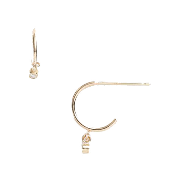 Zoe chicco diamond small hoop earrings