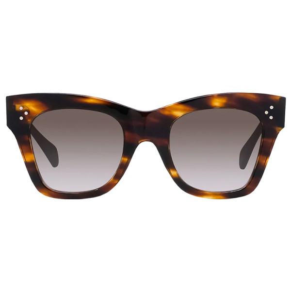 Celine Tortoiseshell Rectangular Sunglasses Story Rain