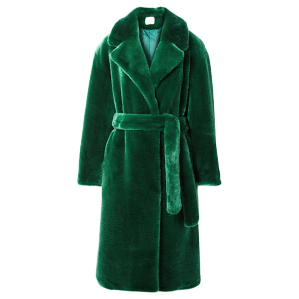 Tibi luxe oversized faux 2025 fur coat