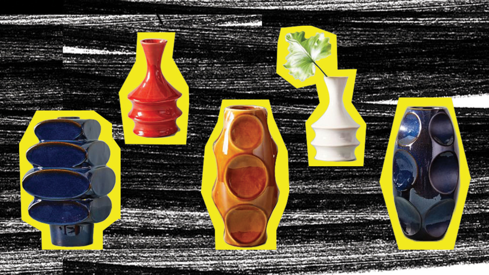 Retro vases  yellow 1200x675