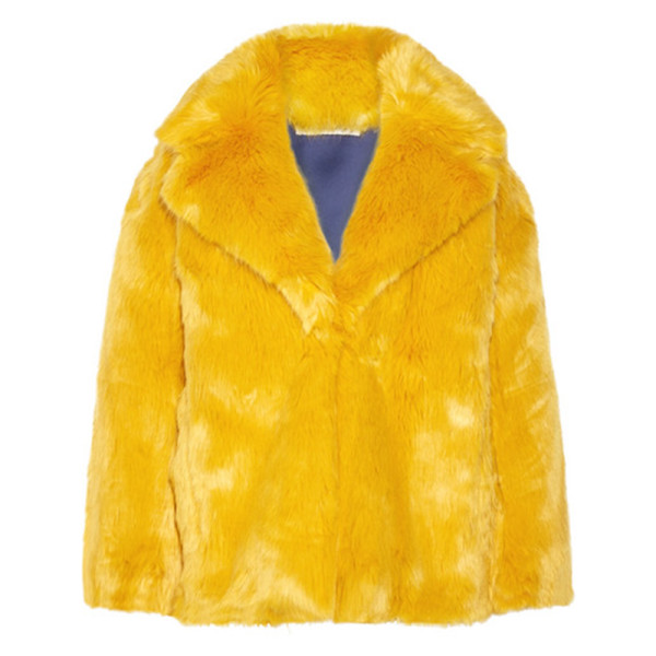 Diane von furstenberg faux fur coat