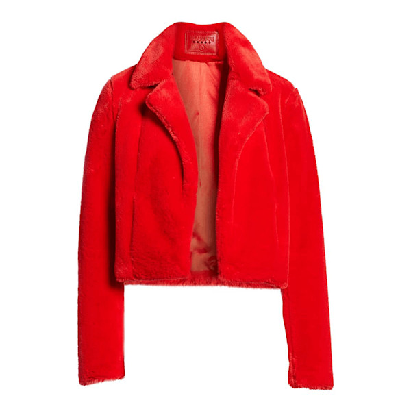 Cropped faux fur jacket blanknyc online