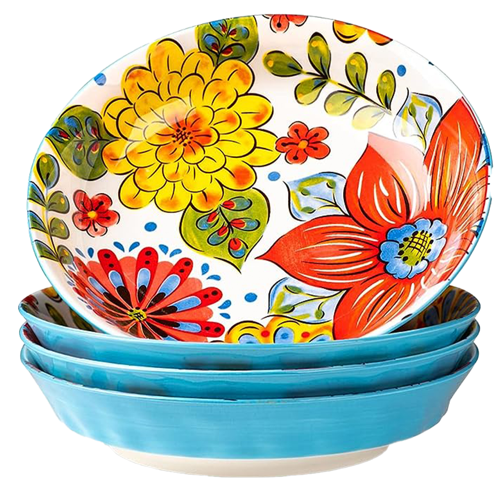 Italian Pasta Bowls Set Story Rain   Italian Pasta Bowl 