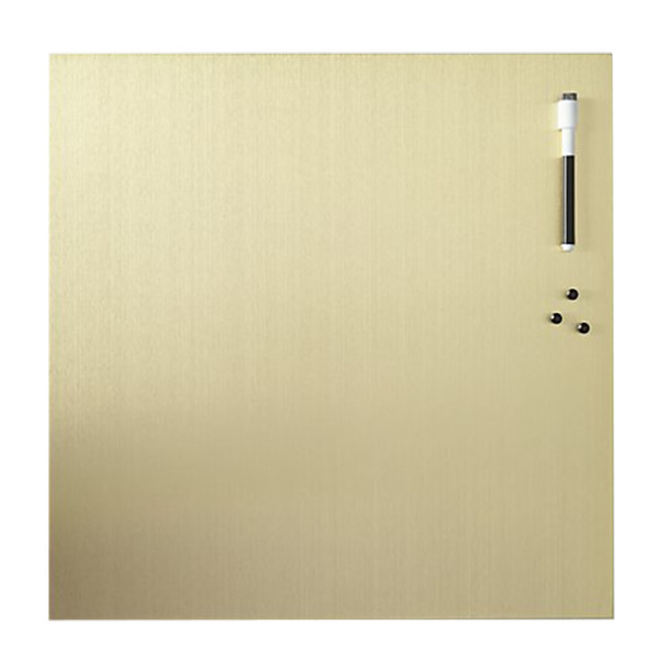 Cb2 brushed gold magnetic dry erase board