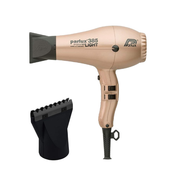 Parlux 385 powerlight ionic and ceramic light gold hair dryer and m hair designs hot blow attachment black