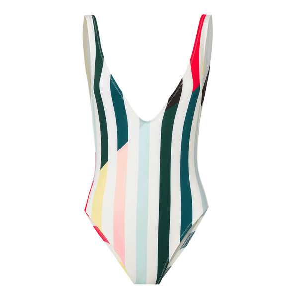 Solid and striped the michelle striped one piece swimsuit