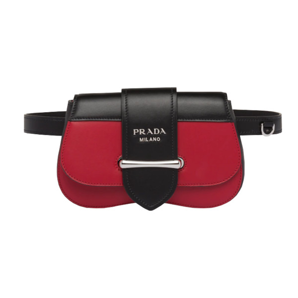 Prada - Sidonie Belt Bag in Fiery Red/Black