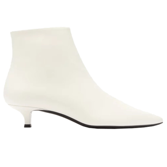 The Row - Coco Point-Toe Leather Ankle Boots | Story + Rain