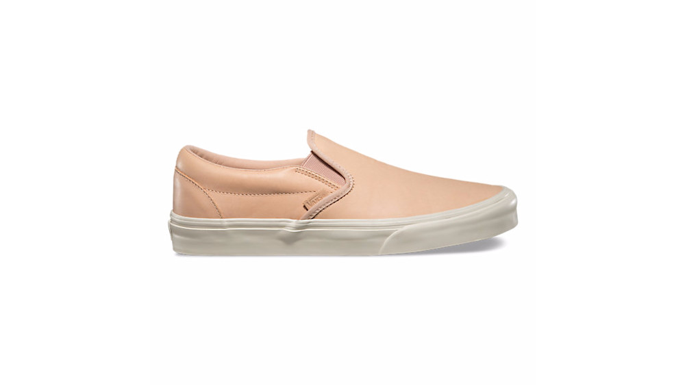 Vans veggie tan sales leather slip on