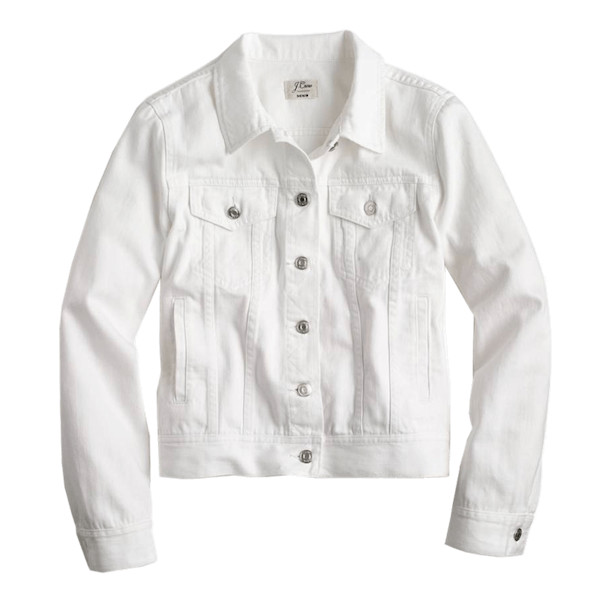 Cropped jean 2025 jacket white