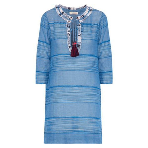 【LEMLEM】frayed ストライプ cotton-blend gauze coverup LemLem - Embroidered Cotton-Gauze Cover Up | Story + Rain