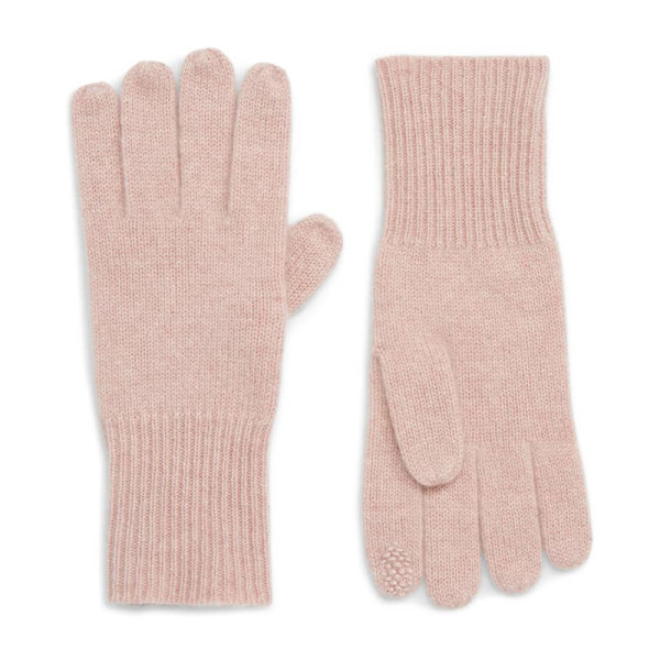 Halogen rib knit cashmere gloves