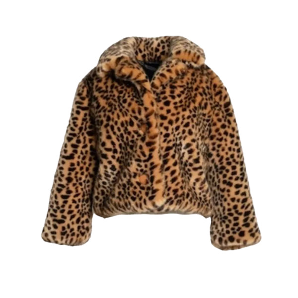 Frances valentine erika jacket faux fur leopard