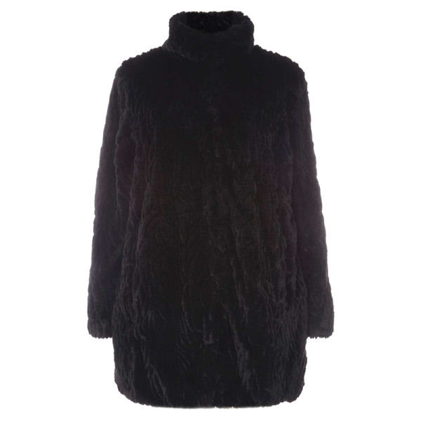 Dp curve longline faux fur coat