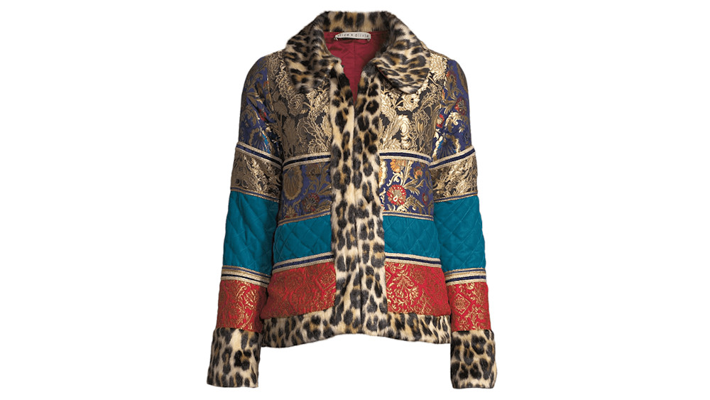 Alice and olivia patchwork jacket outlet