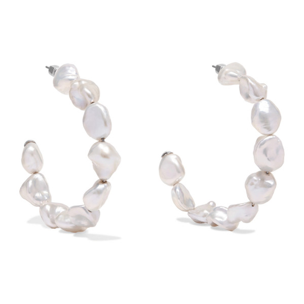 Meadowlark romeo pearl hoop earrings