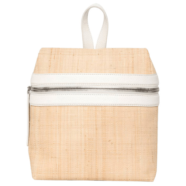 Kara small woven straw backpack