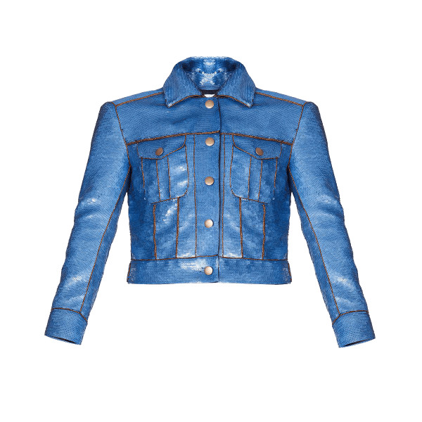 Veronica beard blue multi luz jacket