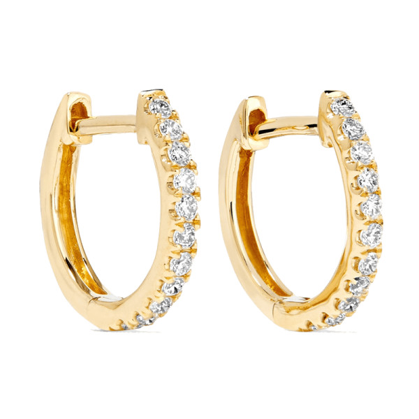 Anita ko huggies 18k gold diamond earrings