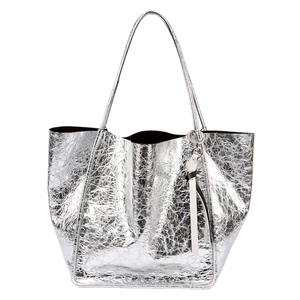 Metallic sales shopper bag