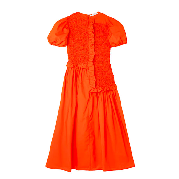 cecilie bahnsen orange dress Cecilie Bahnsen tangerine cotton susa dress 4 S