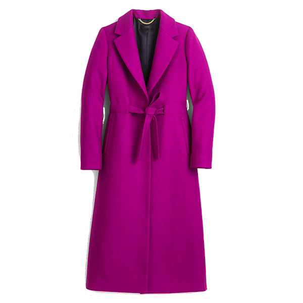 J crew topcoat 2025 with ruffle pockets