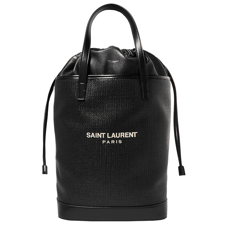 saint laurent teddy raffia bag