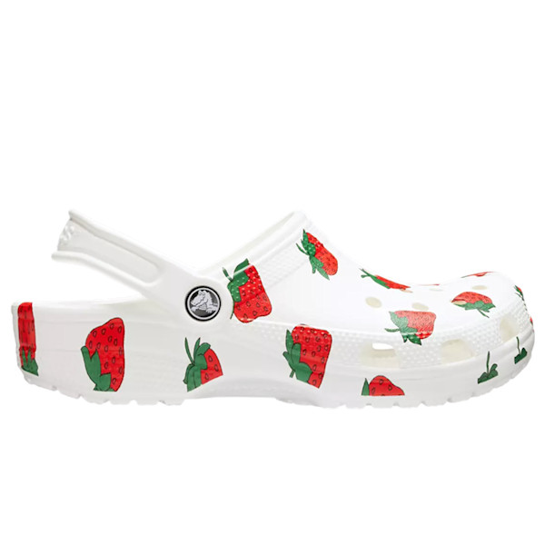 Crocs white discount and red