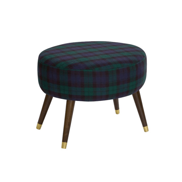 One kings lane   dani ottoman  navy plaid