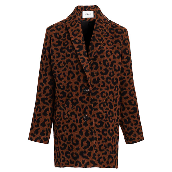 Derek lam leopard print cocoon coat