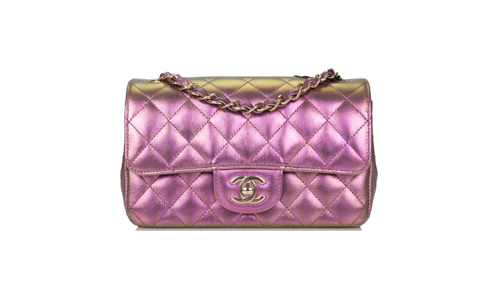 Chanel Small Crush Flap Bag Purple Shiny Aged Calfskin Brushed Gold Ha –  Madison Avenue Couture