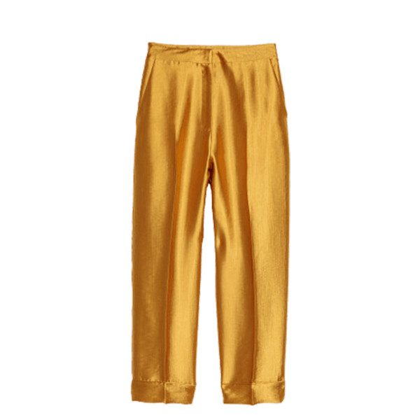 h&m wide leg pants white