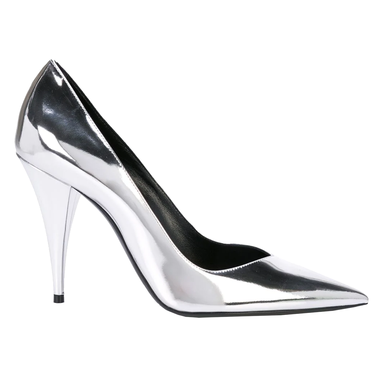 ysl silver heels
